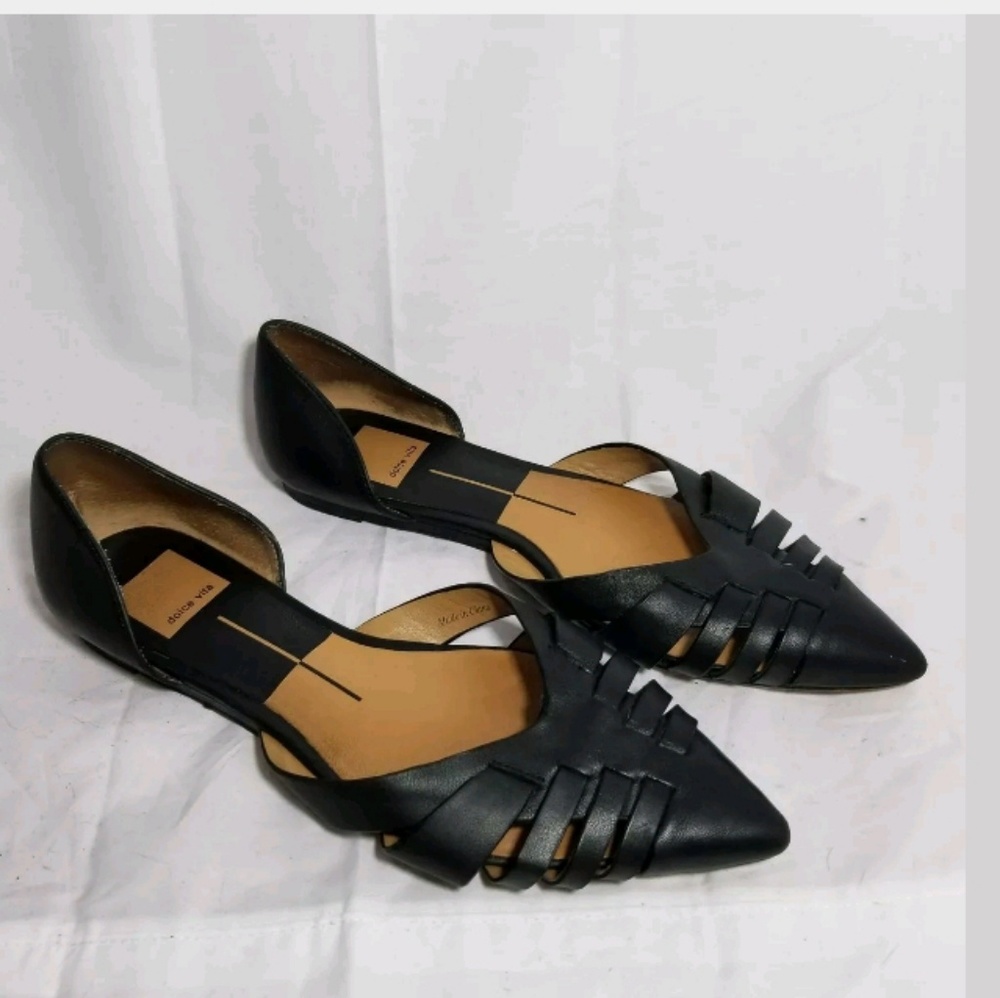 Dolce Vita D'orsay Black Pointy Toe Flats